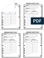 Formative Test 1 Esp Q1 Answer Sheet