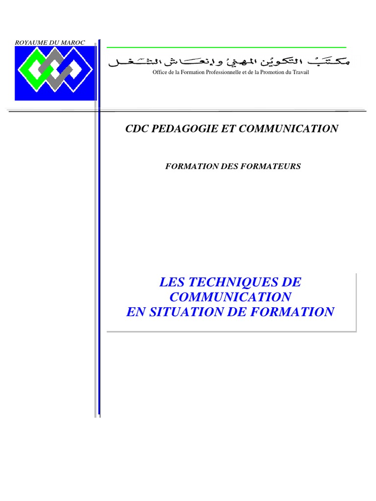 Techniques de Communication en Formation | PDF | la communication ...