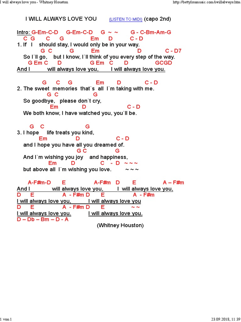 i will always love you von whitney houston text