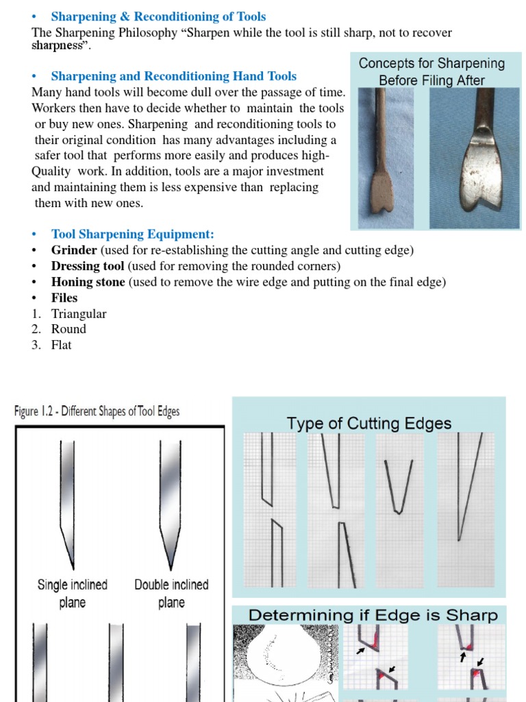 Tool Sharpening and Reconditioning Guide | PDF | Grinding (Abrasive ...