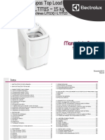 Instruções de segurança e manutenção de lavadora