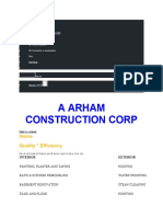 A Arham Construction Corp: Home Quality Efficiency
