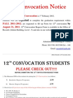 12th Convocation Notice
