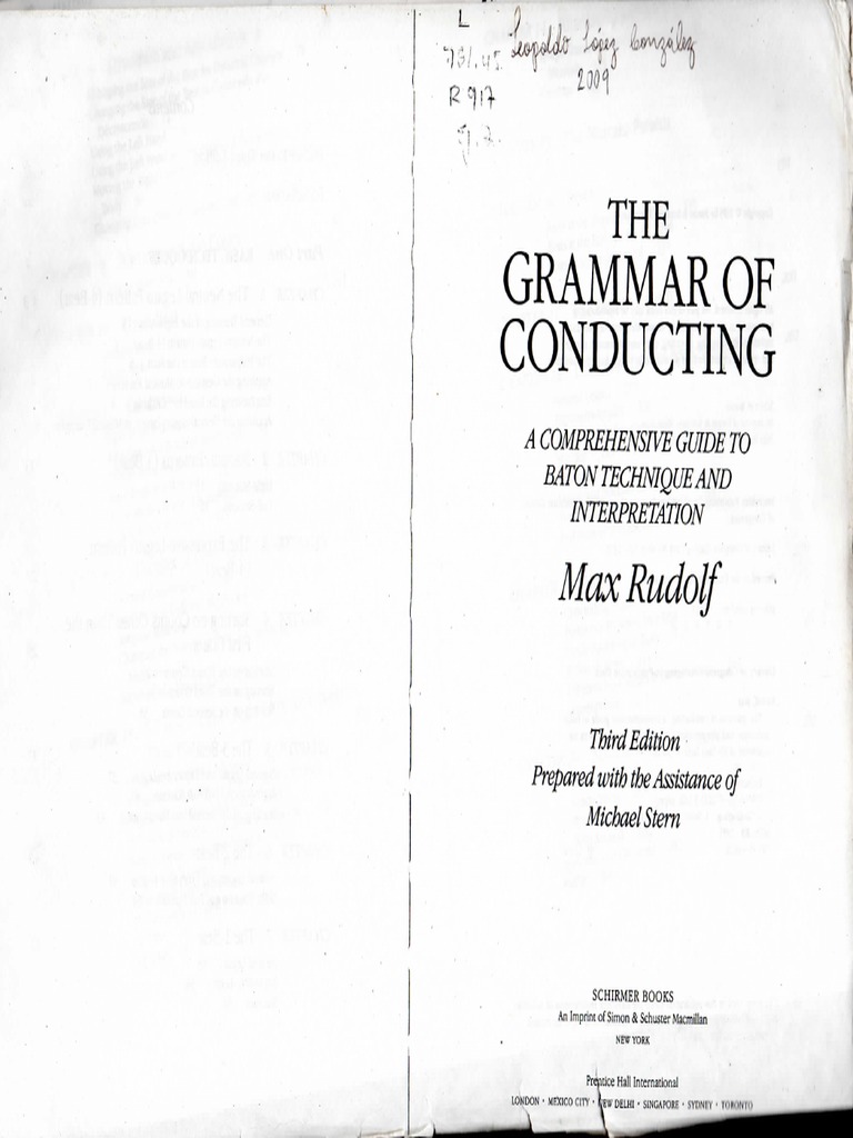 The Grammar of Conducting - Max Rudolf | PDF