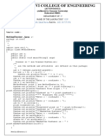 Vasavi College of Engineering: Methodtester - Java