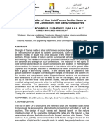 Parametric Studies of Steel Cold-Formed Section Beam To Column Moment Connections With Self-Drilling Screws