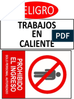 Señaleticas Trabajos en Caliente