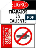 Señaleticas Trabajos en Caliente