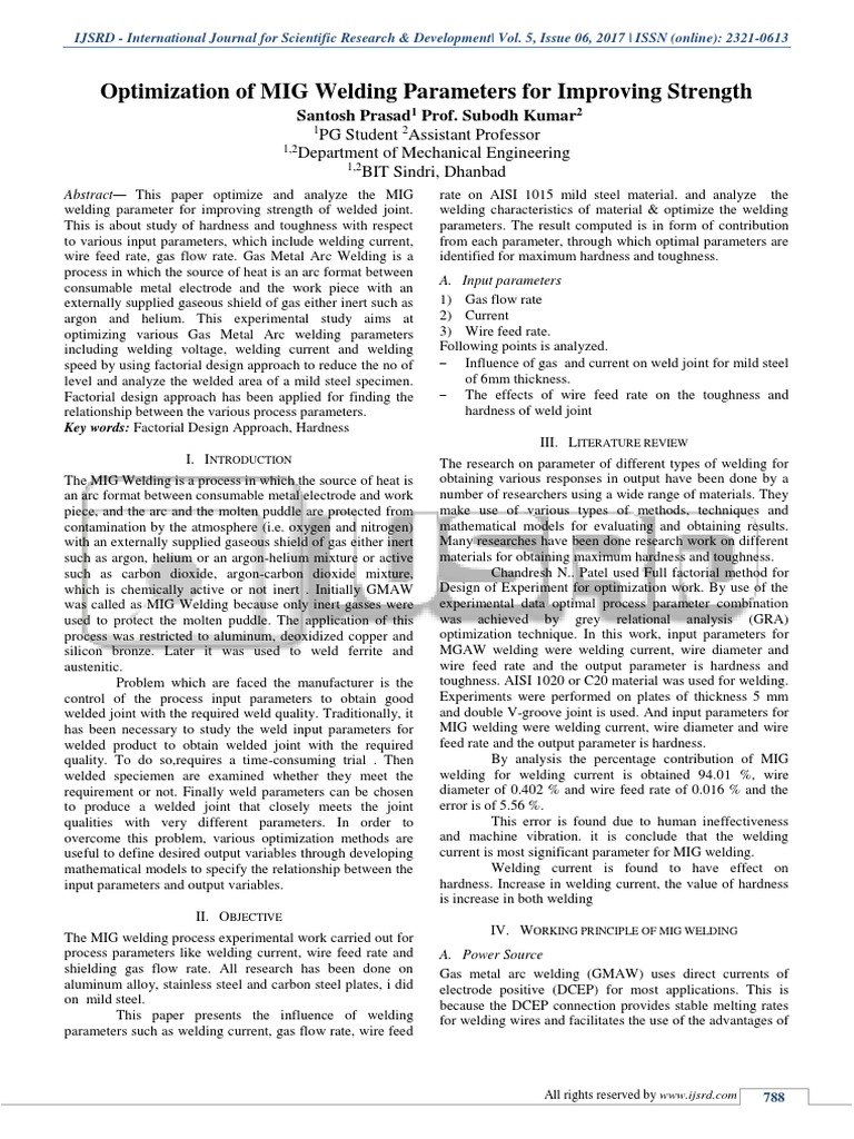 MIG Welding Optimization Guide | PDF | Construction | Welding