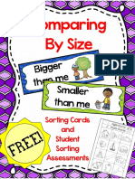 Comparing by Size: Sorting Cards and Student Sorting Assessments