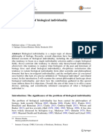 The Many Faces of Biological Individuality