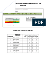 Evaluación de aplicación de herbicida en la zona sur oriental