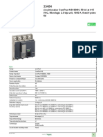 Product Data Sheet: Circuit Breaker Compact Ns1600N, 50 Ka at 415 Vac, Micrologic 2.0 Trip Unit, 1600 A, Fixed, 4 Poles 4D