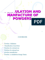 Formulation and Manfacture of Powders