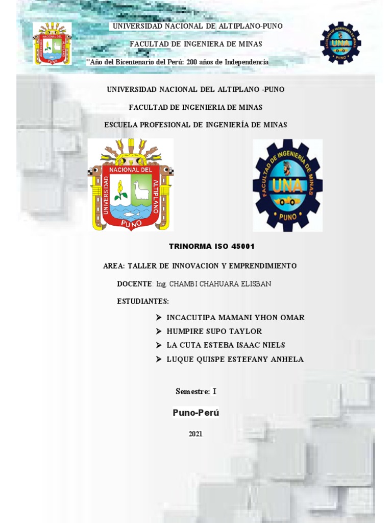 Trinorma ISO 45001 MONOGRAFIA | PDF | Seguridad y salud ocupacional ...