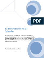 La Privatización en El Salvador