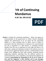 The Writ of Continuing Mandamus: A.M. No. 09-6-8-SC