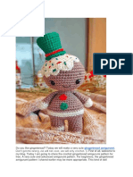 Crochet Gingerbread Man Amigurumi Free Pattern