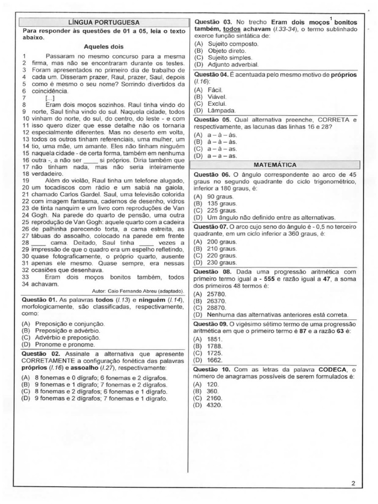Gabarito Oficial Provas Legalle 2018 | PDF