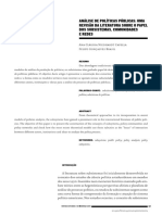 2015 - Capella, Brasil - Análise de Políticas Públicas - Uma Revisão Da Literatura Sobre o Papel Dos Subsistemas, Comunidades e Redes