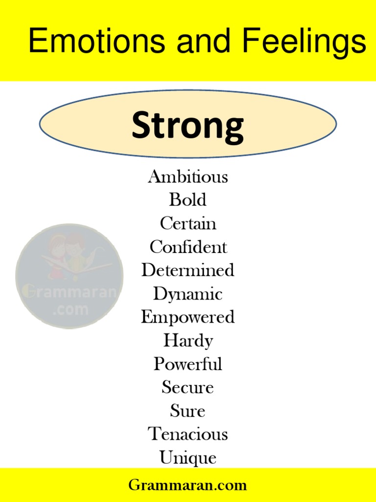 Comprehensive List of Emotions | PDF | Emotions | Applied Psychology