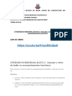 ATIVIDADE 04 INDIVIDUAL BLOCO 2 - Executar o ritmo do baião no acompanhamento harmônico