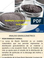 Rosin Rammler o Weibull Balance Metalurgico