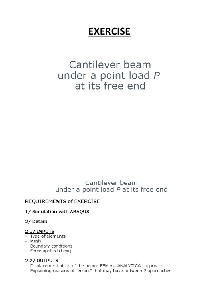 02 Exercise 2 Beam Elements Familization | PDF | Teaching Methods ...