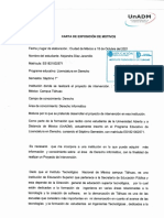 Carta de Exposición de Motivos EJEMPLO