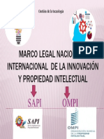 Marco Legal Nacional e Internacional de La Innovación