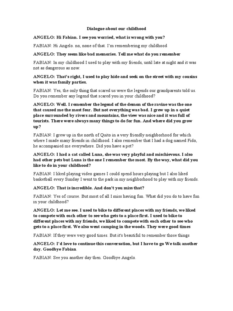 Nostalgic Childhood Memories | PDF