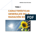 Características Generales de La Radiación Solar