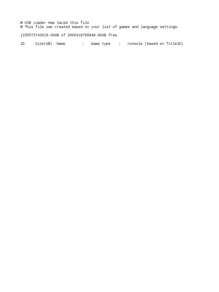 Game List for USB Loader | PDF | Games & Activities | Computers