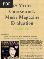 AS Media-Coursework Music Magazine Evaluation: Mariam Rafiq