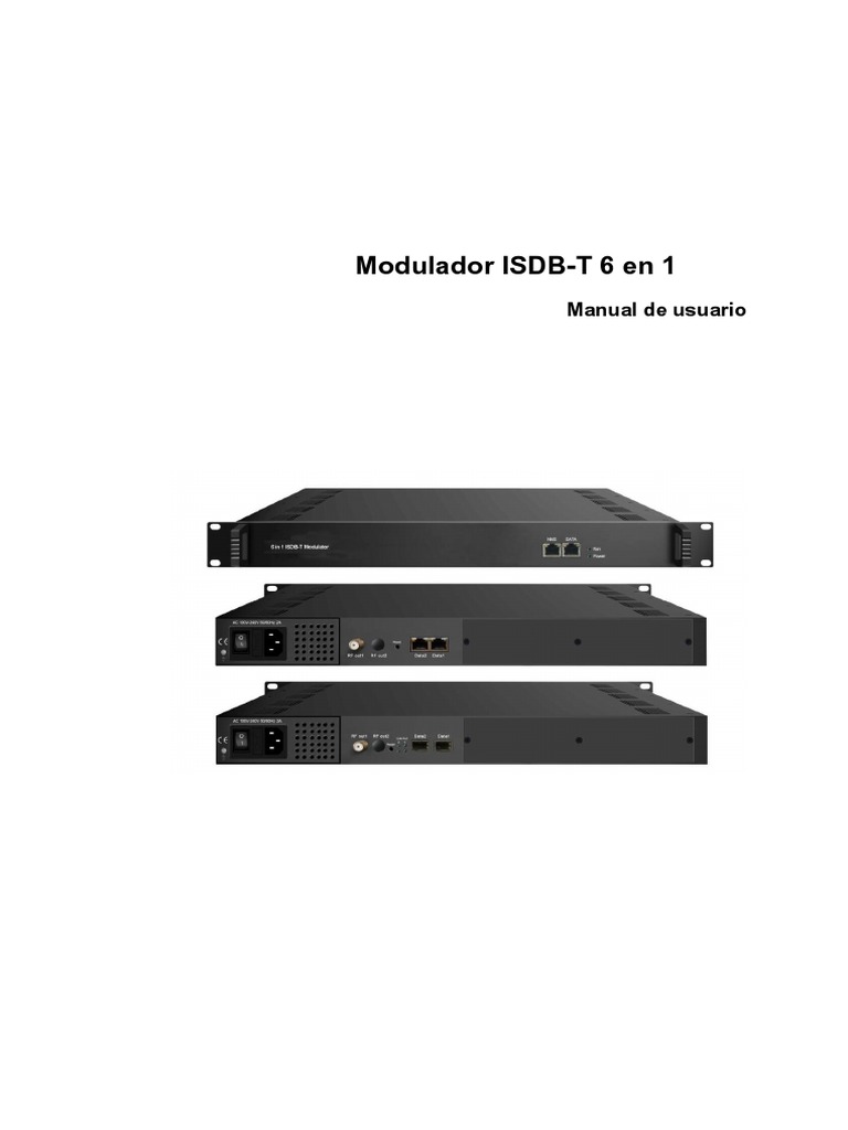 Manual del Modulador ISDB-T 6 en 1 | PDF | Protocolos de internet ...