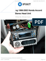 Disassembling 1998-2002 Honda Accord Stereo Head Unit: Written By: Miroslav Djuric