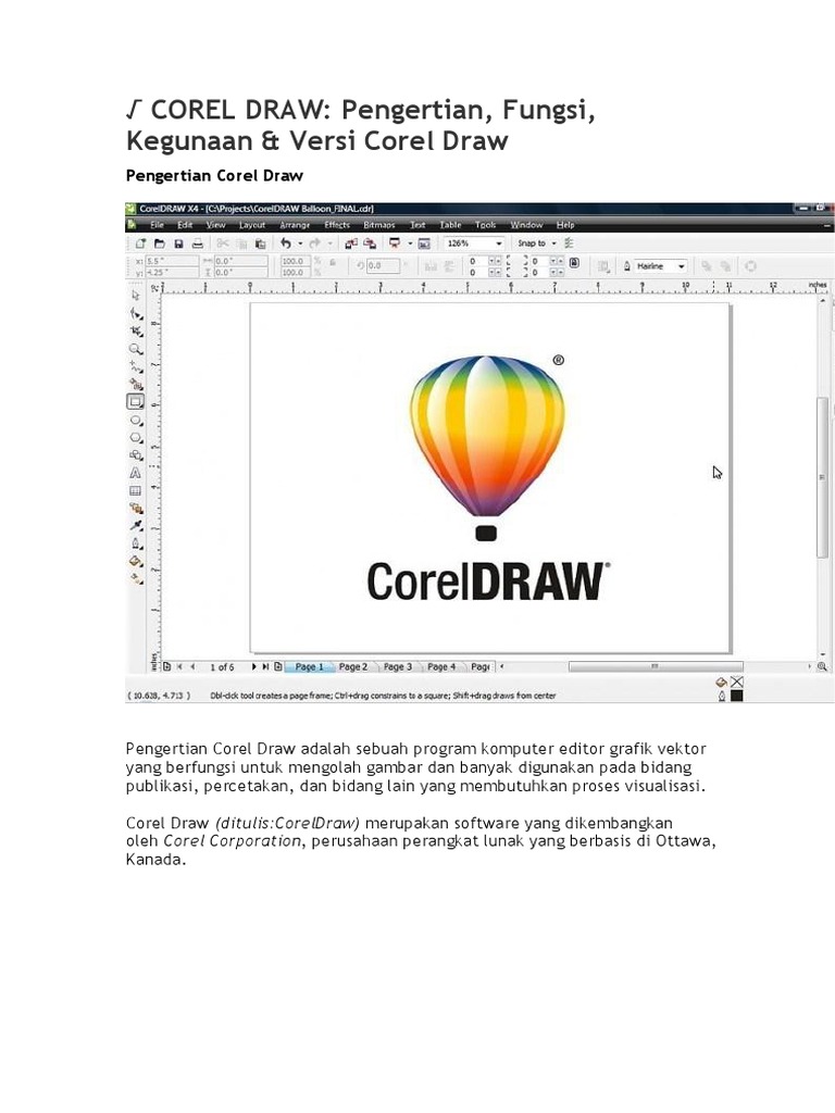 Fungsi dan Kelebihan Corel Draw | PDF