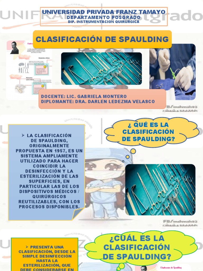 Clasificación de Spaulding en Desinfección | PDF | Esterilización ...