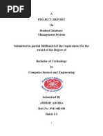 Download Project Report on Student by Ashish Arora SN54121056 doc pdf