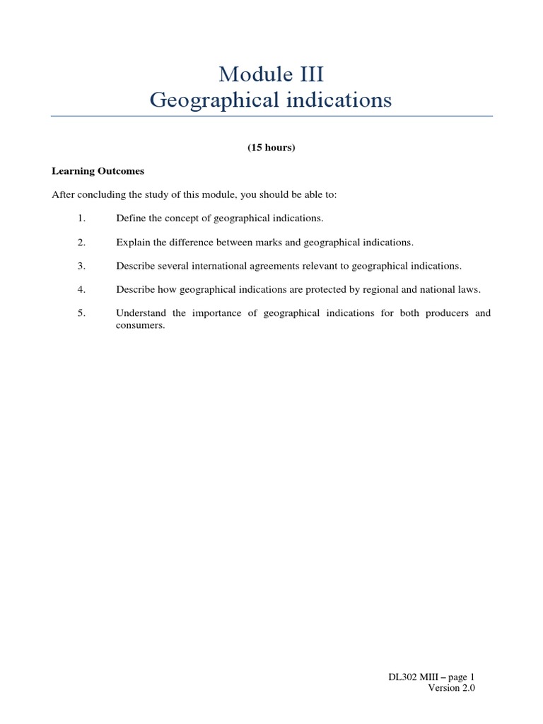 Understanding Geographical Indications Definitions, Concepts, and