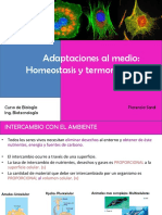 Adaptaciones al medio: Homeostasis y termorregulacion