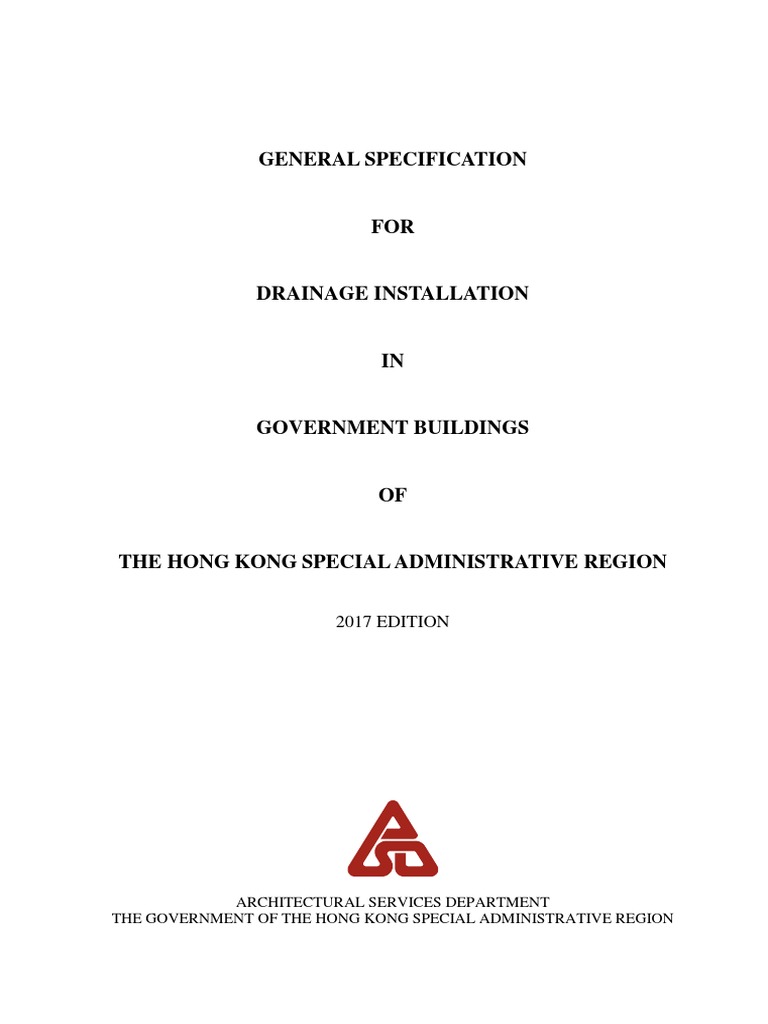 Drainage Installation Guidelines HKSAR | PDF | Pipe (Fluid Conveyance ...