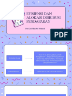 Efisiensi & Didtribusi Pendapatan