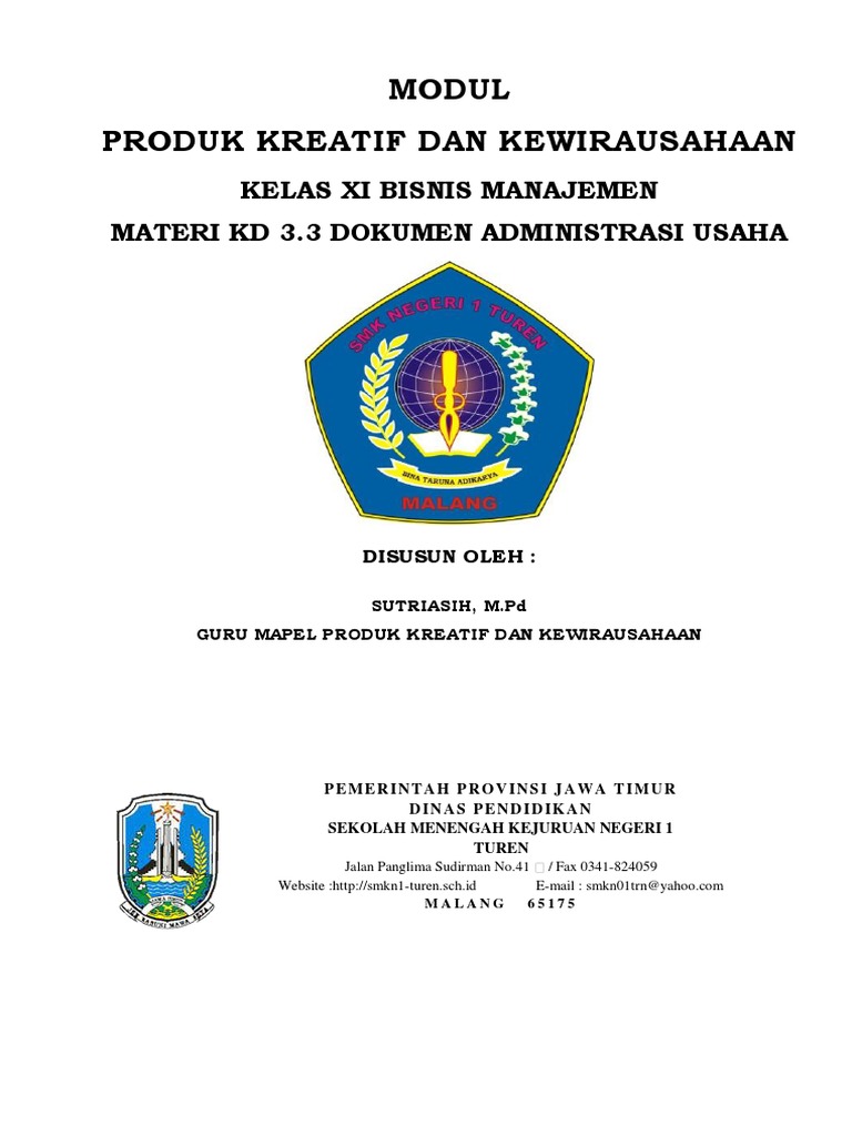 Kd 3 Dokumen Administrasi Usaha Pdf