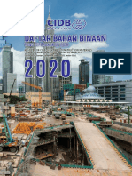 Daftar Bahan Binaan CIDB 2020