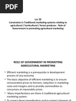 Constraints in Agricultural Marketing