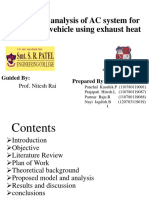 Design and Analysis of AC System For Automobile Vehicle Using Exhaust Heat