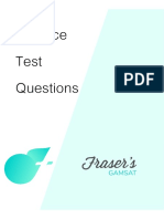 Fraser's GAMSAT Free Practice Test Questions