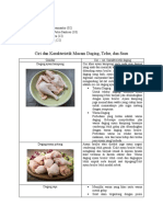 Ciri Dan Karakteristik Daging, Telur Dan Susu