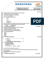 Cbse +1 Weekend Board Exam Date: 08.03.2021 Time: 90 Mins Computer Science Max: 35 Marks